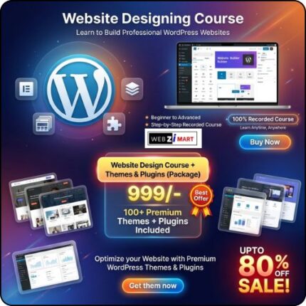 Website Designing Course + Themes & Plugins Package | Digital Marketing Combo | Resell Rights