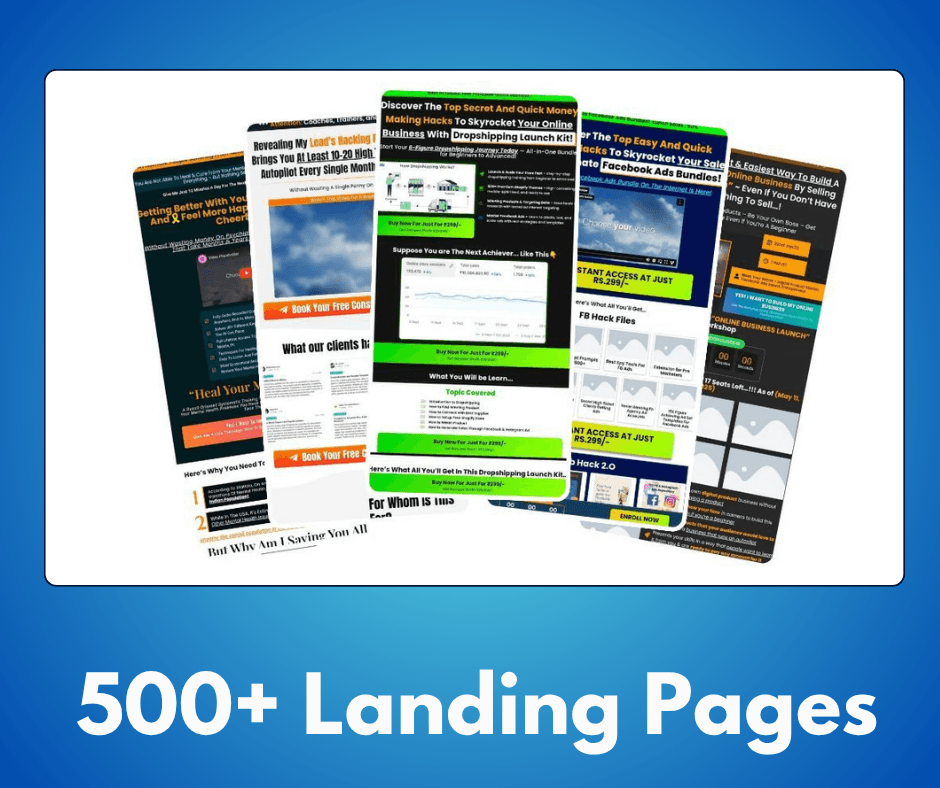 500+ Landing Pages Pack Templates high converting landing pages pack templates